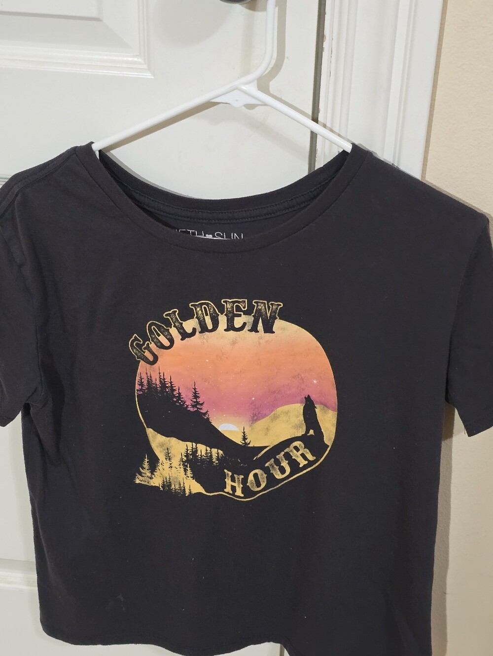 Fifth Sun Black Tee with Sunset Graphic